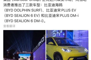 比亚迪正式进入埃及市场，推出比亚迪海鸥等三款车型