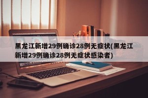黑龙江新增29例确诊28例无症状(黑龙江新增29例确诊28例无症状感染者)