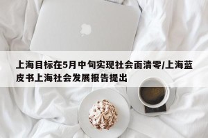 上海目标在5月中旬实现社会面清零/上海蓝皮书上海社会发展报告提出