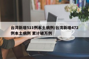 台湾新增511例本土病例/台湾新增472例本土病例 累计破万例